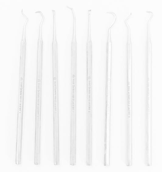 Juego profilaxis 8 piezas exagonal