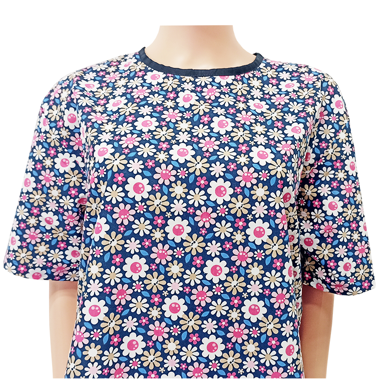 Camisón para Paciente con Estampado de Margaritas