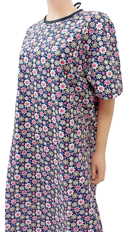Camisón para Paciente con Estampado de Margaritas