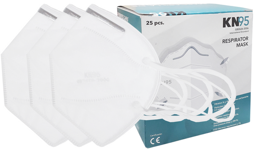 Mascarilla de respiración KN95 con 25 piezas