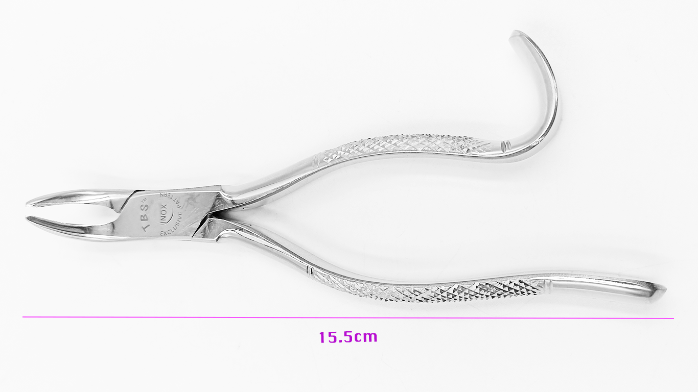 Forceps 103 de extracción para premolares y raices inferiores.