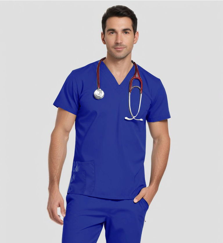 Uniforme Quirúrgico Kit Repelente Polly Caballero Azul Eléctrico Sin Resorte