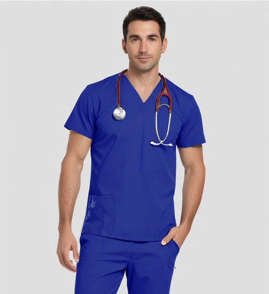 Uniforme Quirúrgico Kit Repelente Polly Caballero Azul Eléctrico Sin Resorte
