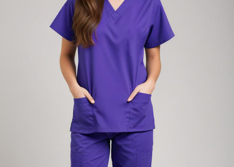 Uniforme Quirúrgico Kit Repelente Polly Dama Azul Púrpura Sin Resorte