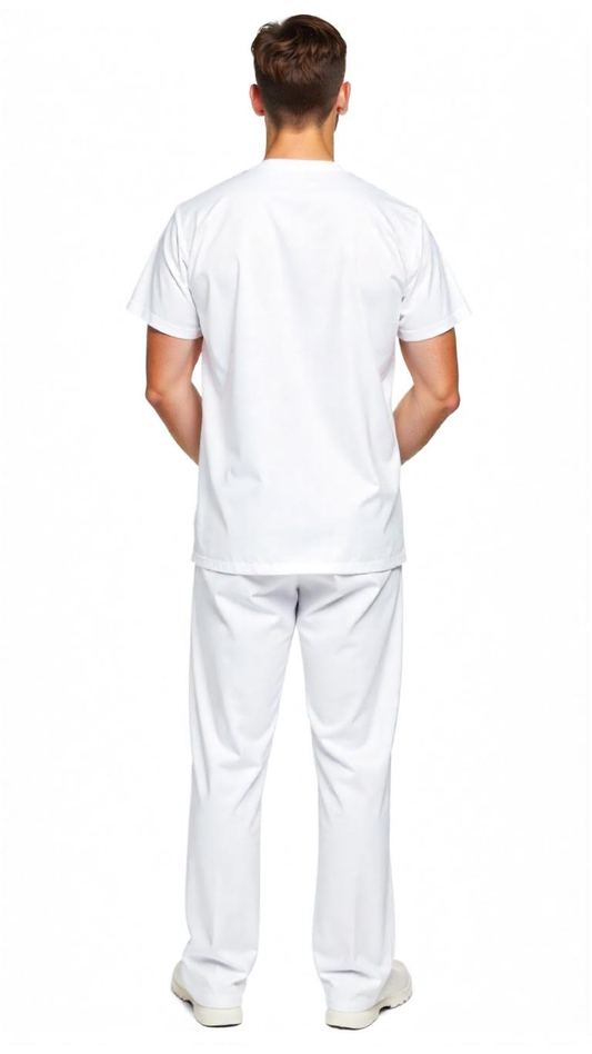 Uniforme Quirúrgico kit 80-20 Caballero Blanco Sin Resorte