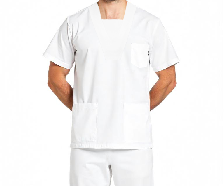 Uniforme Quirúrgico kit 80-20 Caballero Blanco Sin Resorte