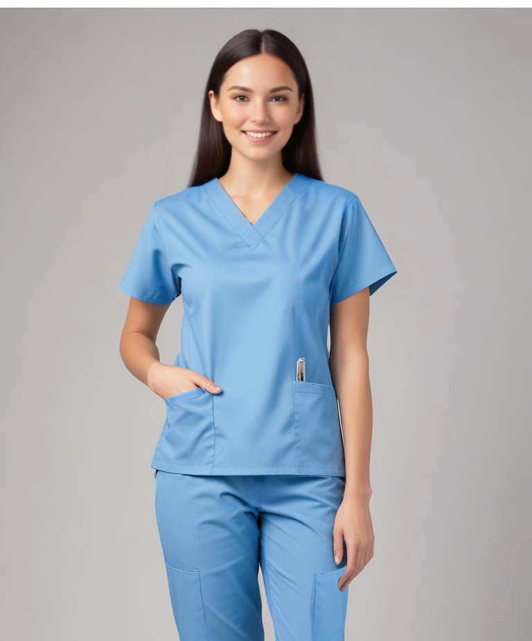 Uniforme Quirúrgico Kit Repelente Polly Dama Cielo Sin Resorte