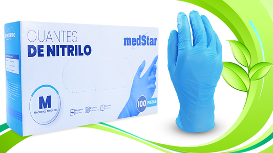 Blue Non Sterile Powder Free Medstar Nitrile Gloves