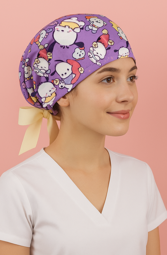 Gorro quirúrgico dama pochaco pastel