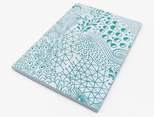 Mini Cuaderno de Notas Patron Azul 80 pp