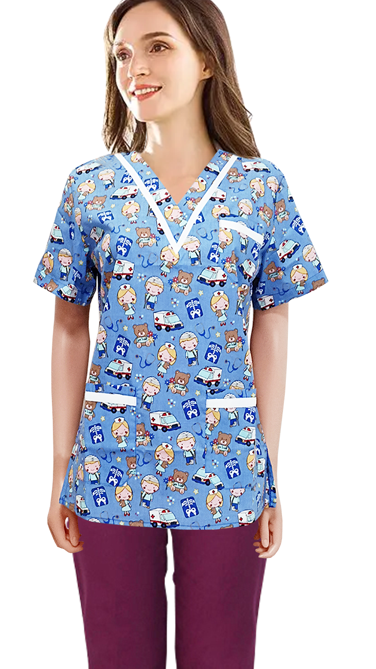 Filipina para Dama Estampada Ambulancia con Osos