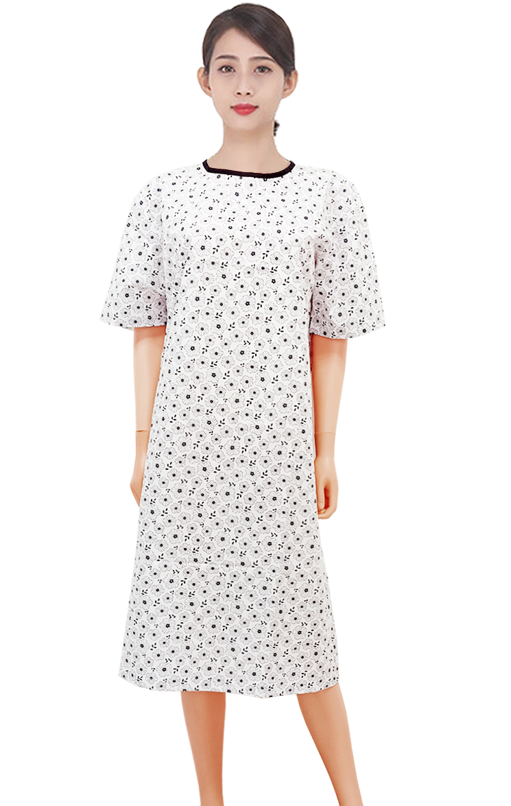 Camisón para Paciente con Estampado de Margaritas