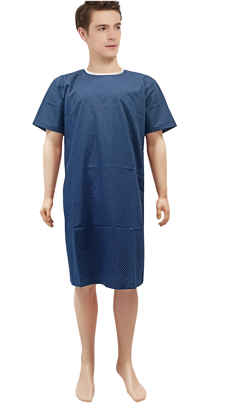 Camisón para Paciente con Estampado de Margaritas
