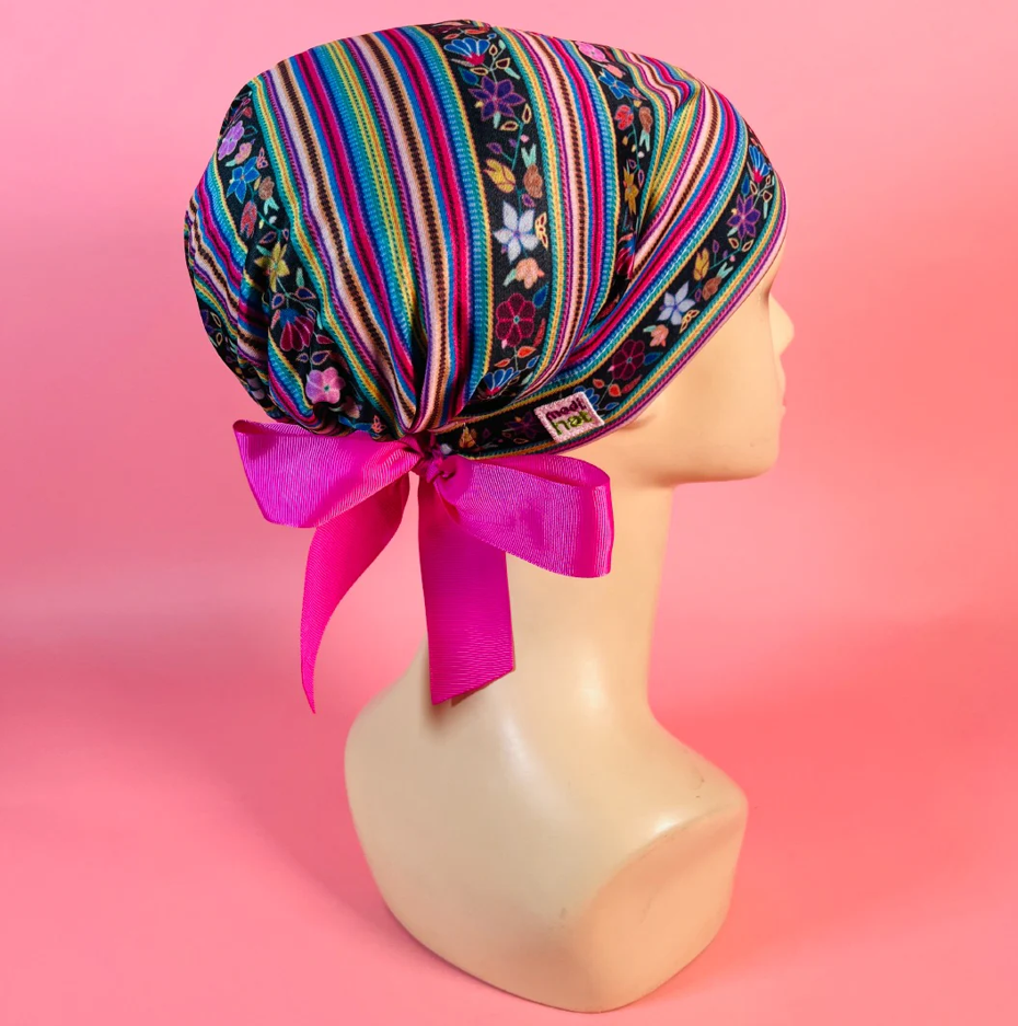 Gorro Dama Zarape Flores