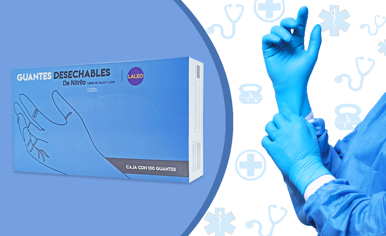 Guantes Desechables LALEO de Nitrilo (2x1)🏷️