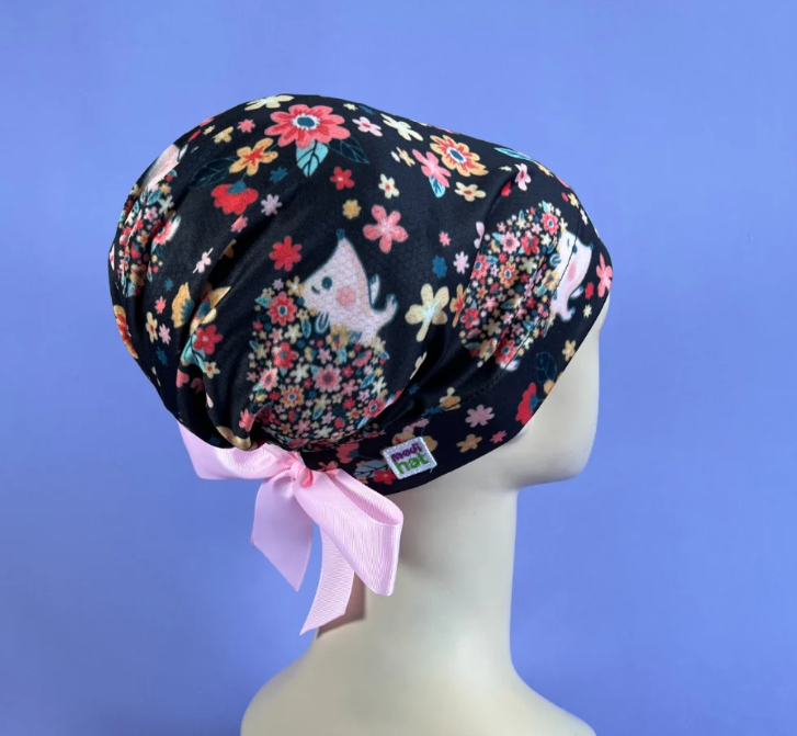 Gorro Dama Erizo Flores