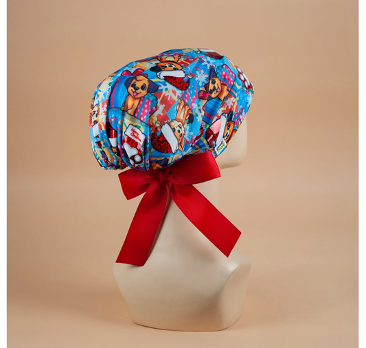 Gorro Dama Navideño: Perritos Navidad Glitter
