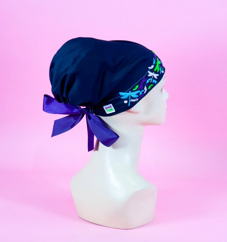Gorro Dama Libélulas bordado