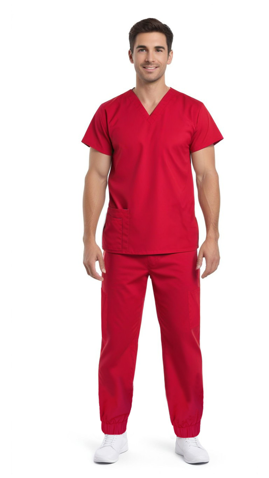 Uniforme Quirúrgico Kit Repelente Polly Caballero Rojo