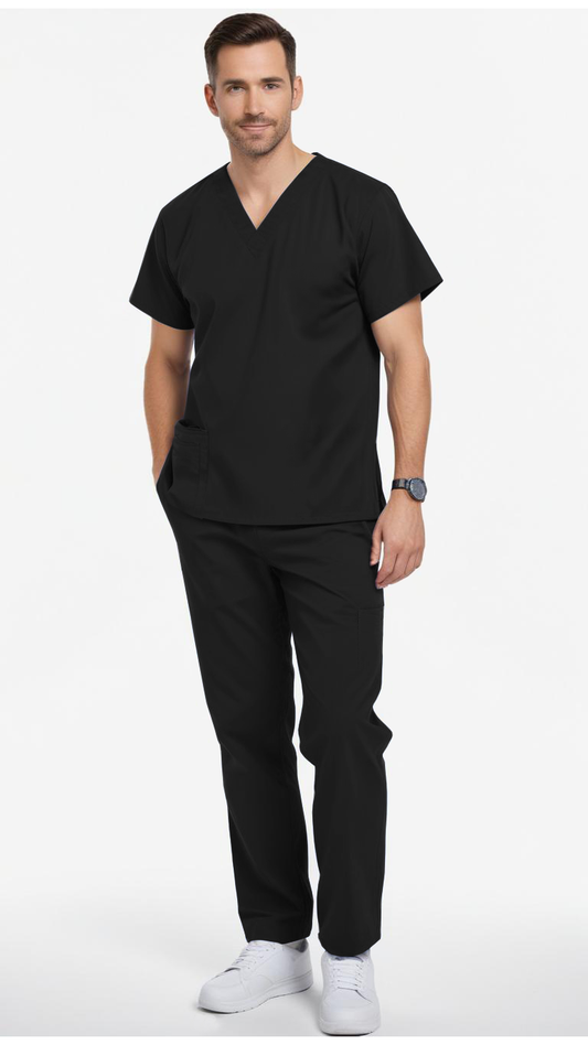 Uniforme Quirúrgico Kit Repelente Polly Caballero Negro Sin Resorte