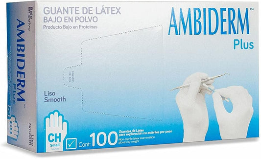 Guante de latex plus liso azul c/100 piezas