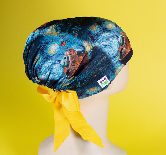 Gorro Dama Baby Yoda Noche Estrellada