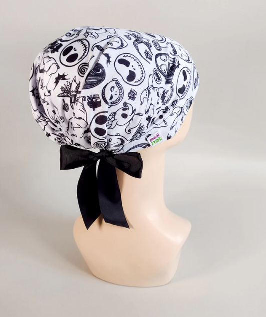 Gorro Dama Personajes Jack Skellington B/N