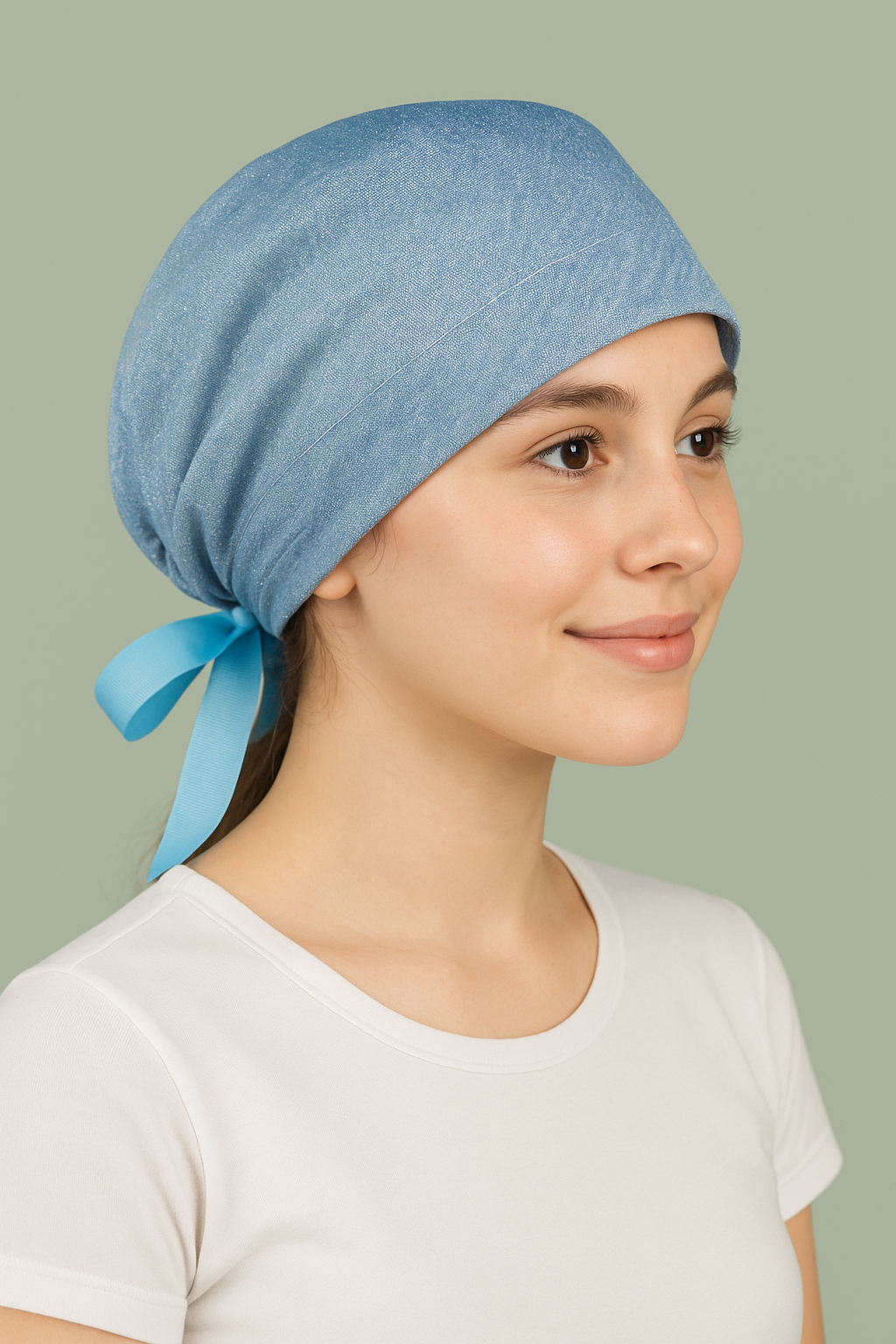 Gorro quirúrgico dama cinderella blue shiny