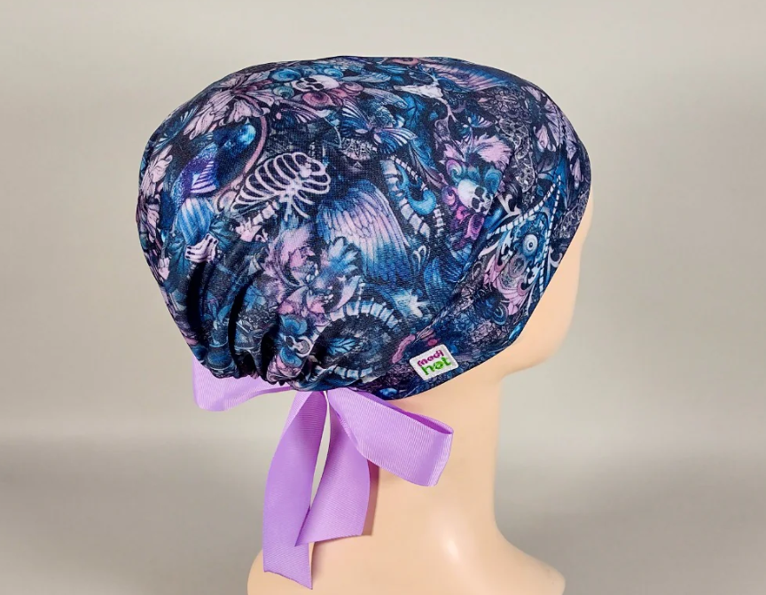 Gorro Dama Esqueletos y Flores