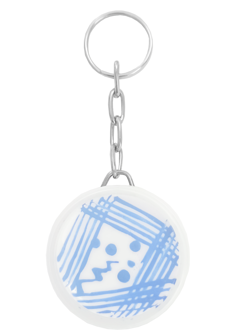 Llavero Agar Blanco Estrias Azul