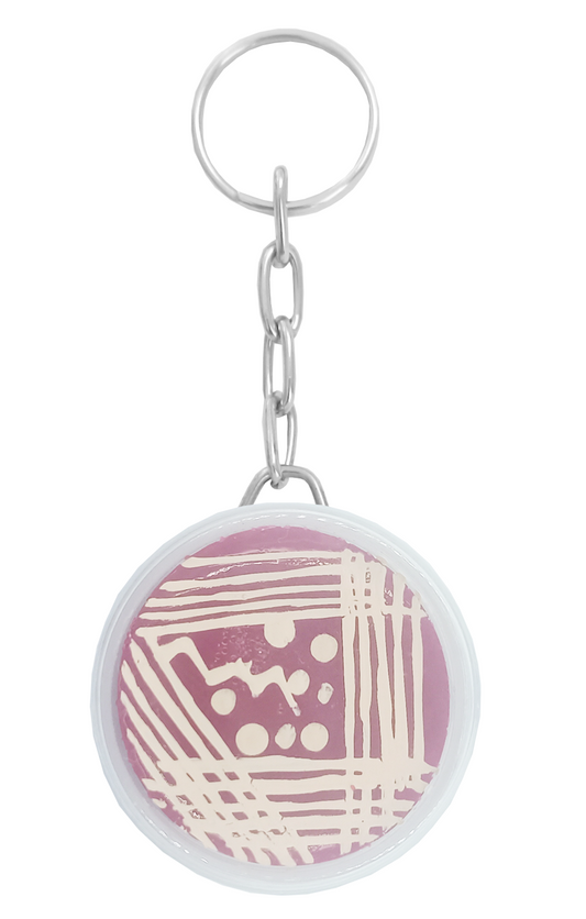 Llavero Agar Rojo Estrias Crema