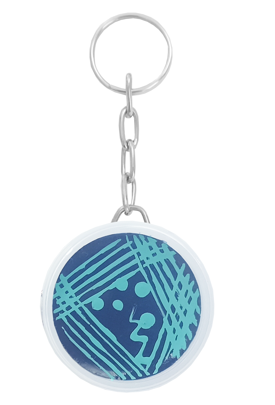 Llavero Agar Negro Estrias Verde agua