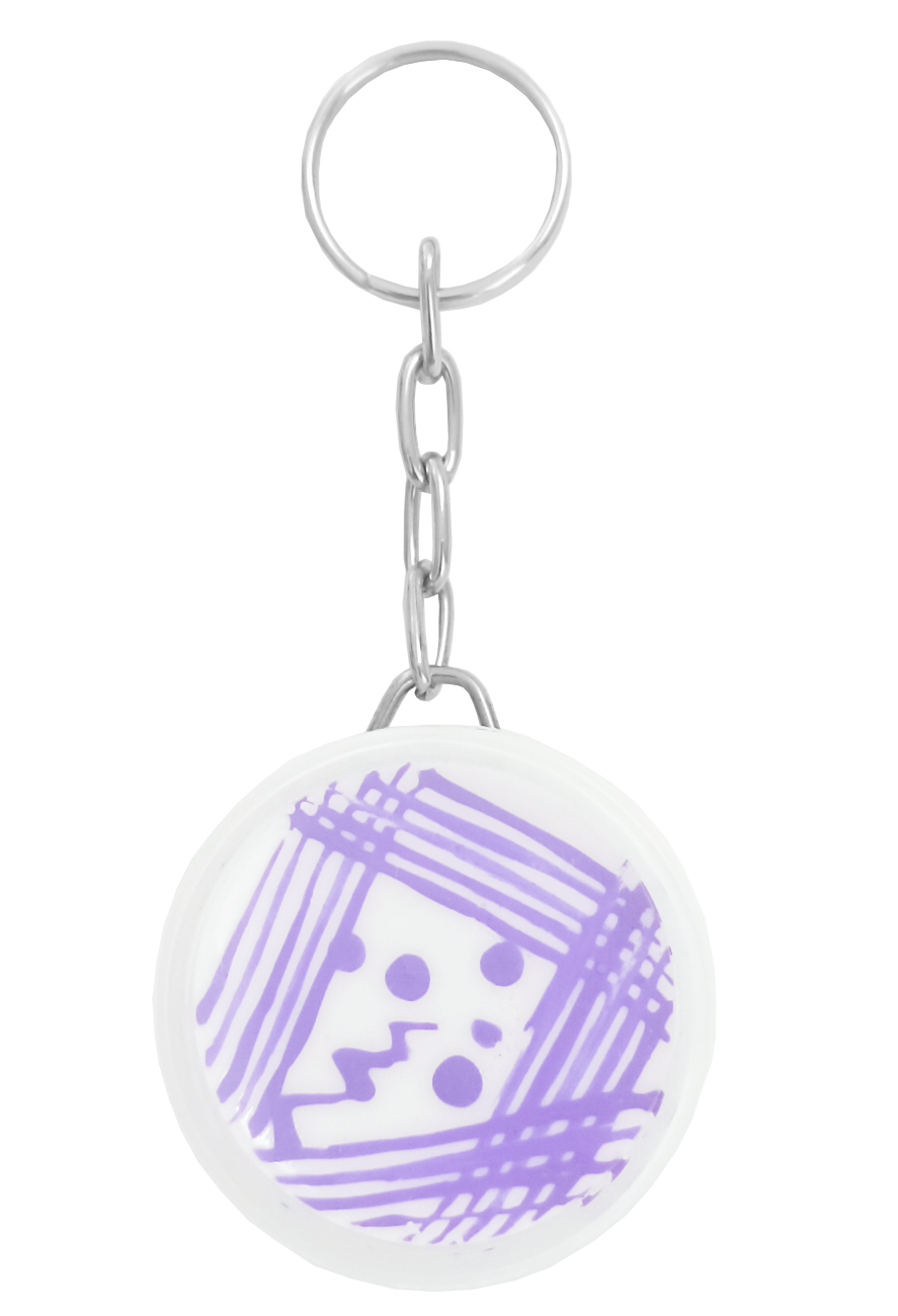 Llavero Agar Blanco Estrias Lila
