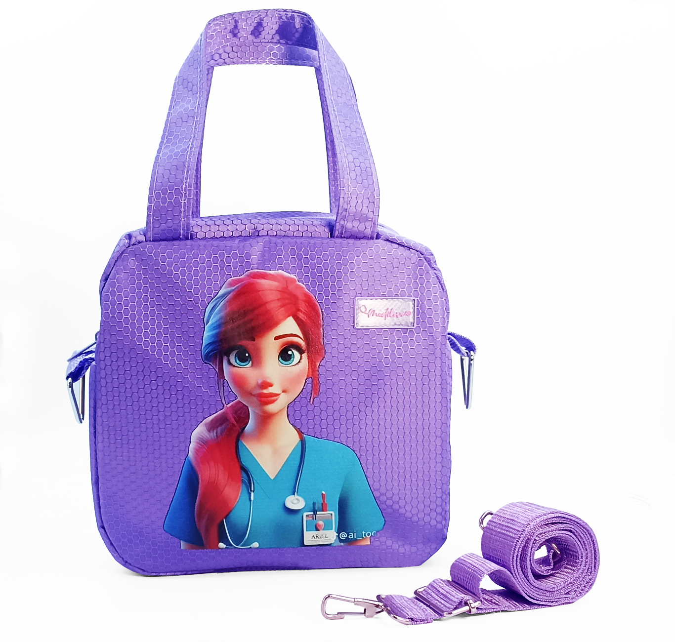 Lonchera enfermera pelirroja