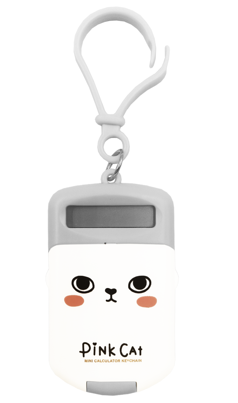 Mini calculadora llavero teléfono gris