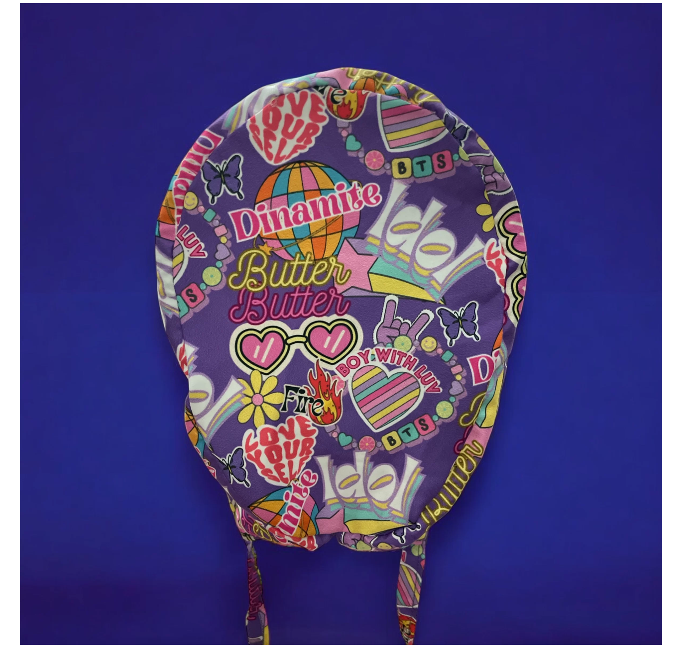 Gorro Quirúrgico Unisex BTS Sticker Ilustración