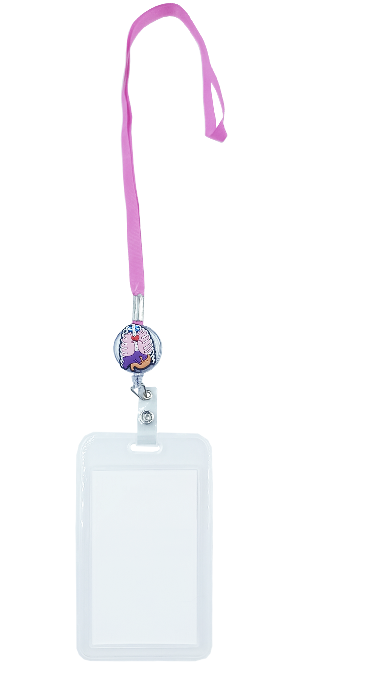 Porta credencial yoyo órganos con mica transparente