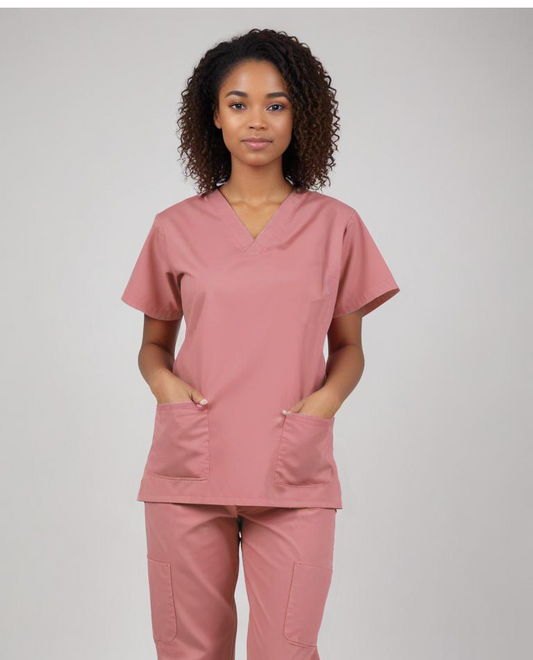 Uniforme Quirúrgico Kit Repelente Polly Dama Palo Rosa Sin Resorte