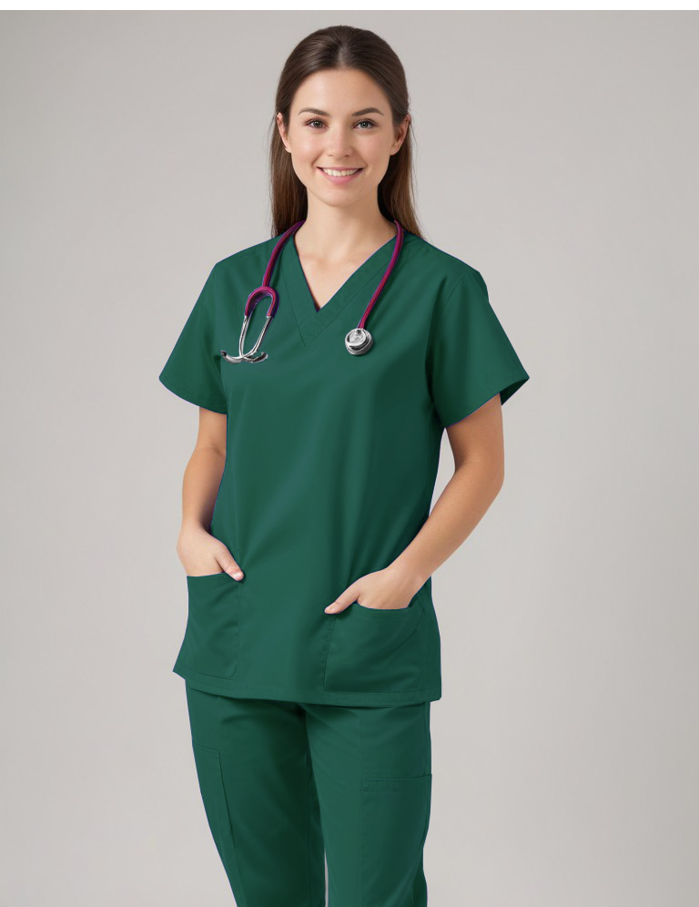 Uniforme Quirúrgico Kit Repelente Polly Dama Verde Botella