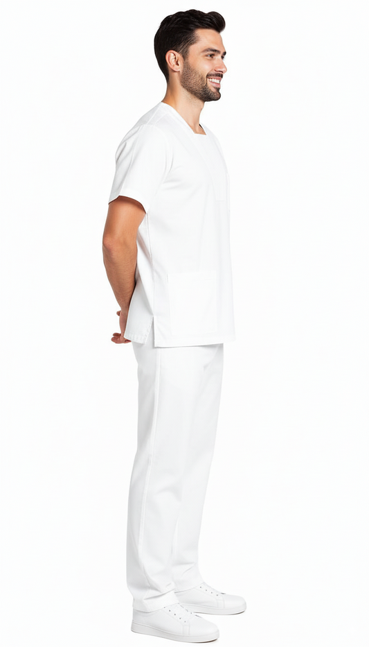 Uniforme Quirúrgico kit 80-20 Caballero Blanco