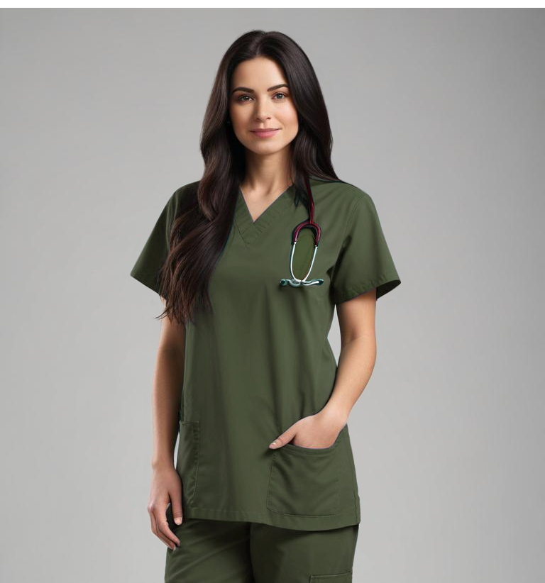 Uniforme Quirúrgico Kit Repelente Polly Dama Verde Militar Sin Resorte
