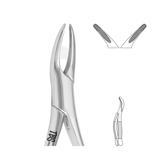 Extraction forceps 69 for upper and lower roots