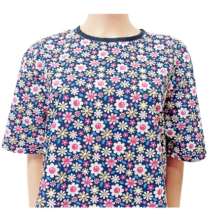 Patient Nightgown with Daisy Print