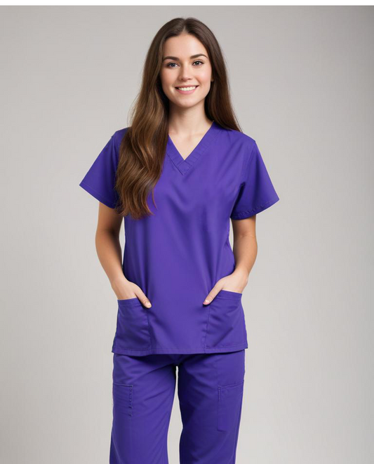 Uniforme Quirúrgico Kit Repelente Polly Dama Azul Púrpura Sin Resorte