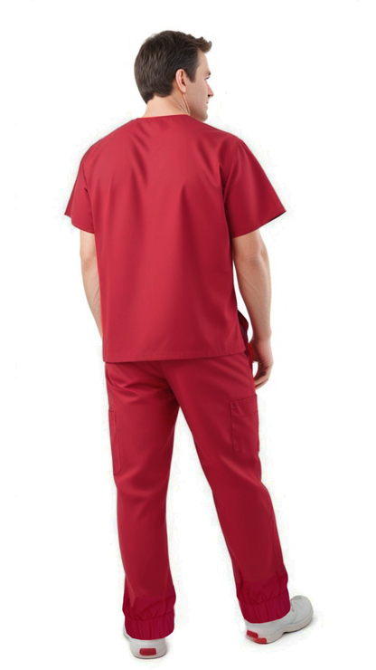 Uniforme Quirúrgico Kit Repelente Polly Caballero Rojo