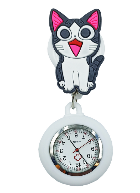 Reloj de Bolsillo para Enfermera: Gato