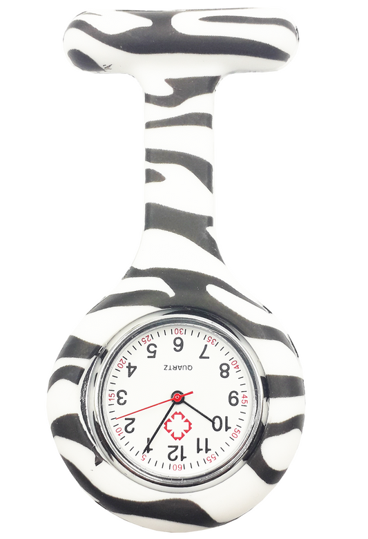 Reloj de Bolsillo para Enfermera: Animal Print