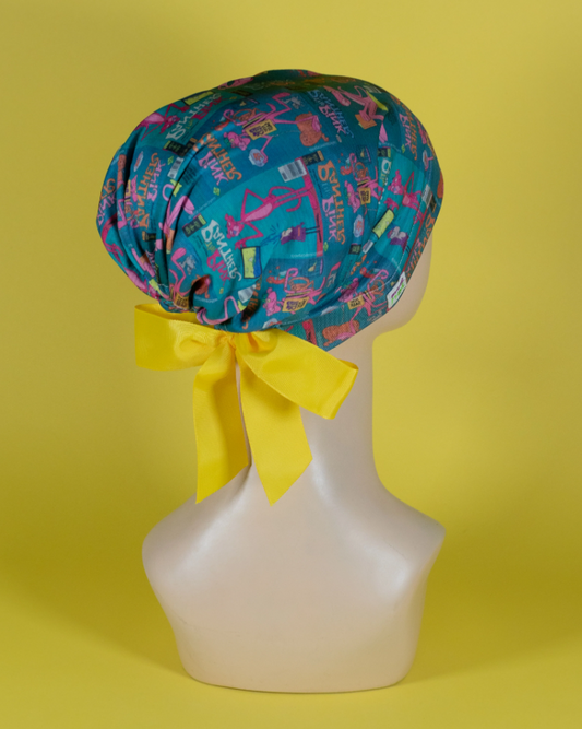 Gorro Dama Pantera Rosa Celeste