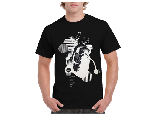 Playera estampado de corazón