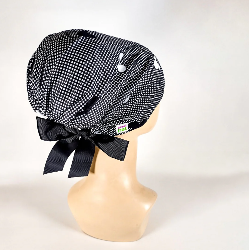 Gorro Dama Minnie Black Dots